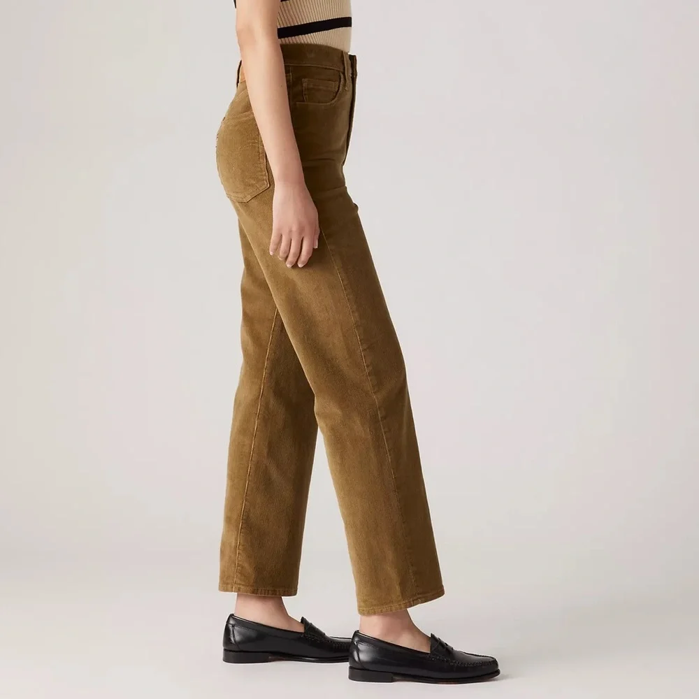 LEVI’S RIBCAGE STRAIGHT ANKLE CORDUROY WOMEN'S PANTS SIZE 29x30 - Picture 4 of 7